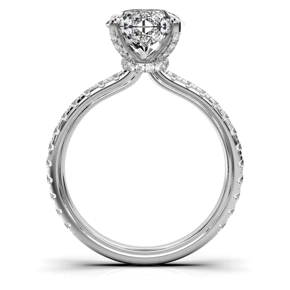 14K White Gold Georgia Accents Lab Grown Diamond Engagement Ring (2/3 ct. tw)