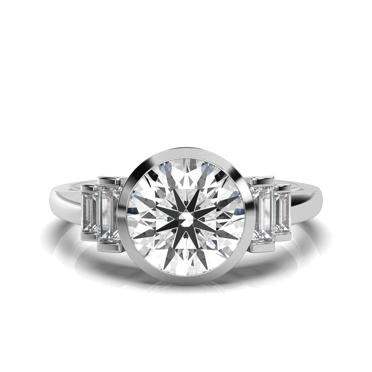 14K White Gold Polina Accents Lab Grown Diamond Ring (2/5 ct. tw)