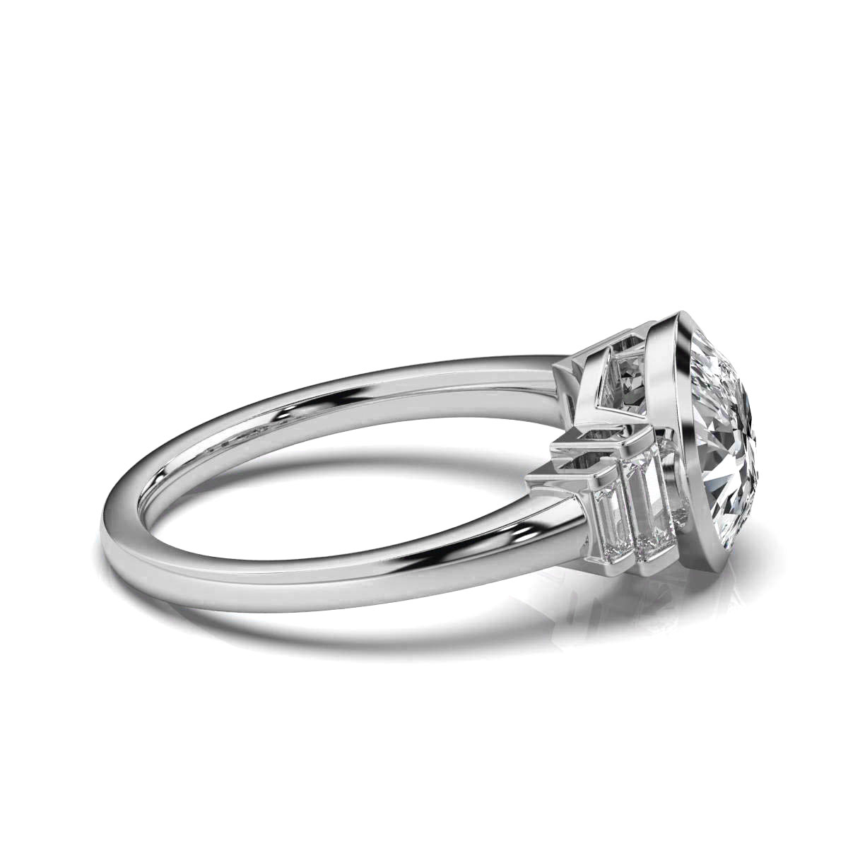 14K White Gold Polina Accents Lab Grown Diamond Ring (2/5 ct. tw)