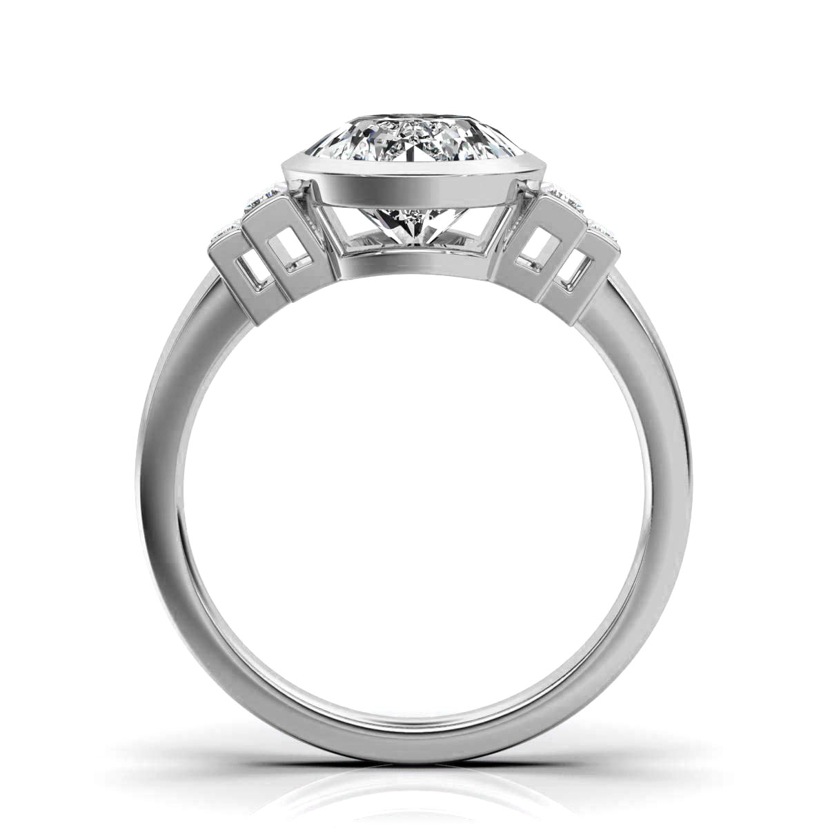 14K White Gold Polina Accents Lab Grown Diamond Ring (2/5 ct. tw)
