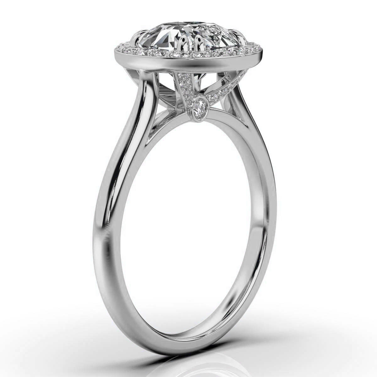 14K White Gold Daleyza Halo Lab Grown Diamond Engagement Ring (1/3 ct. tw)