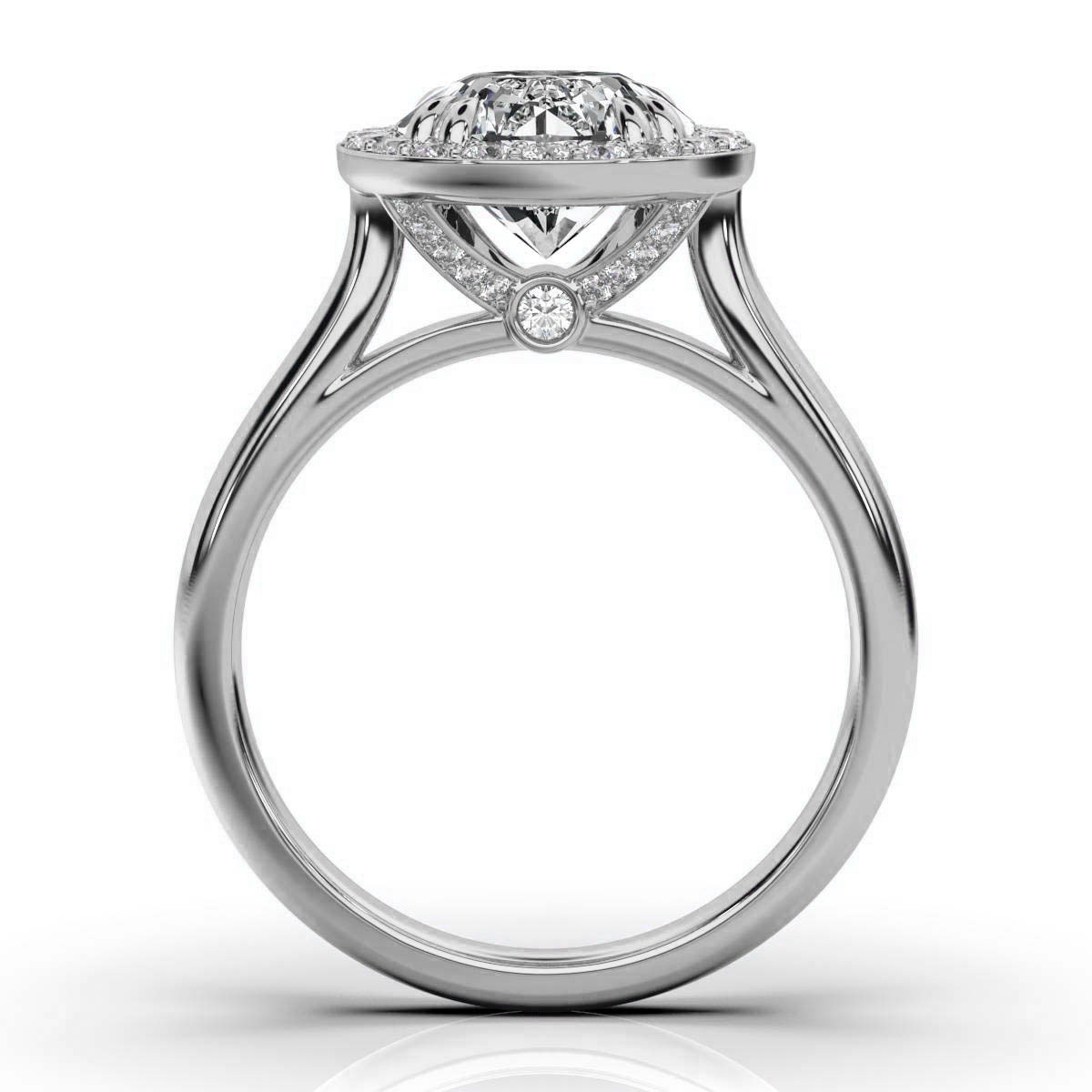 14K White Gold Daleyza Halo Lab Grown Diamond Engagement Ring (1/3 ct. tw)