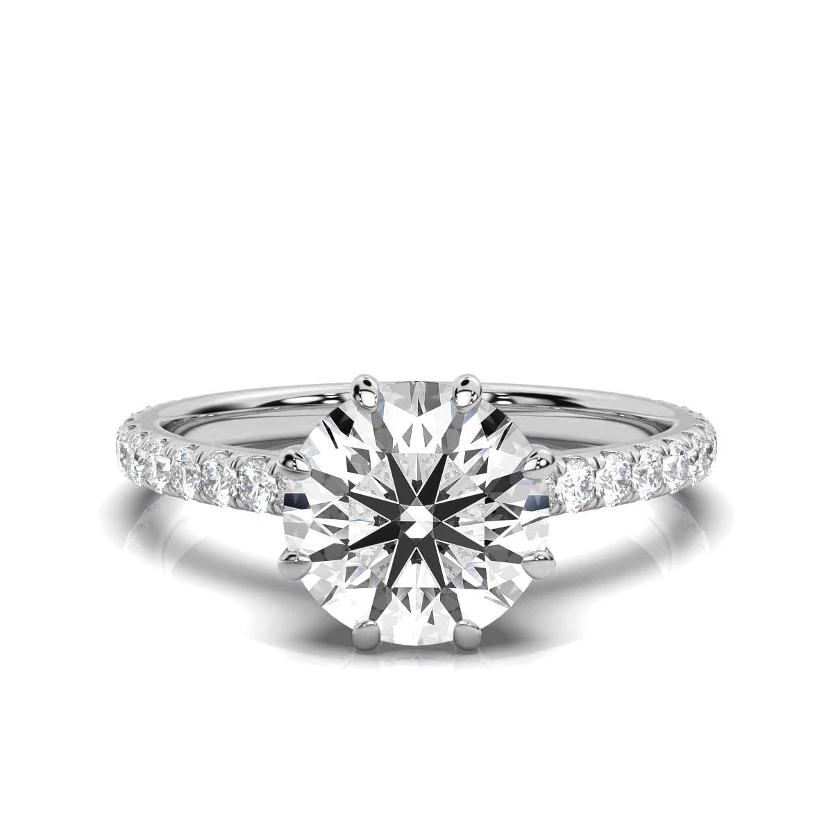 14K White Gold Clara Hidden Accents Lab Grown Diamond Engagement Ring (2/5 ct. tw)