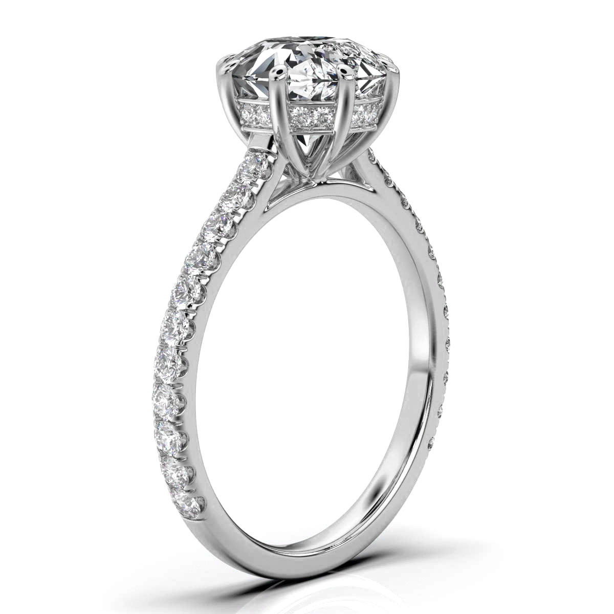 14K White Gold Clara Hidden Accents Lab Grown Diamond Engagement Ring (2/5 ct. tw)