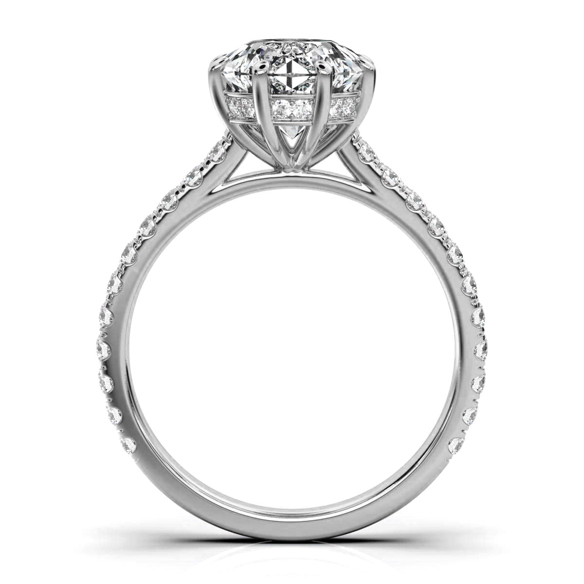 14K White Gold Clara Hidden Accents Lab Grown Diamond Engagement Ring (2/5 ct. tw)