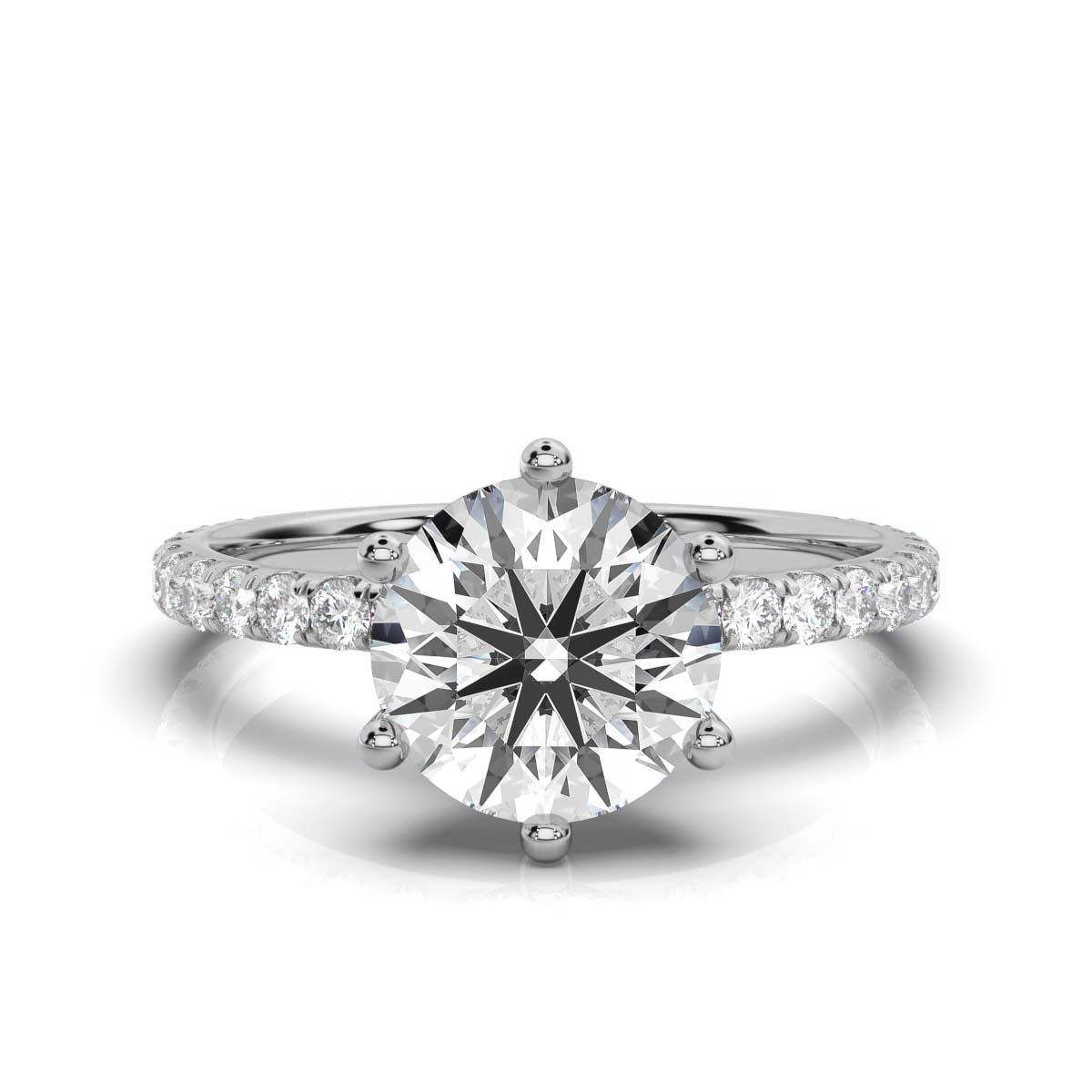 14K White Gold Elodie Hidden Accents Lab Grown Diamond Ring (1/3 ct. tw)
