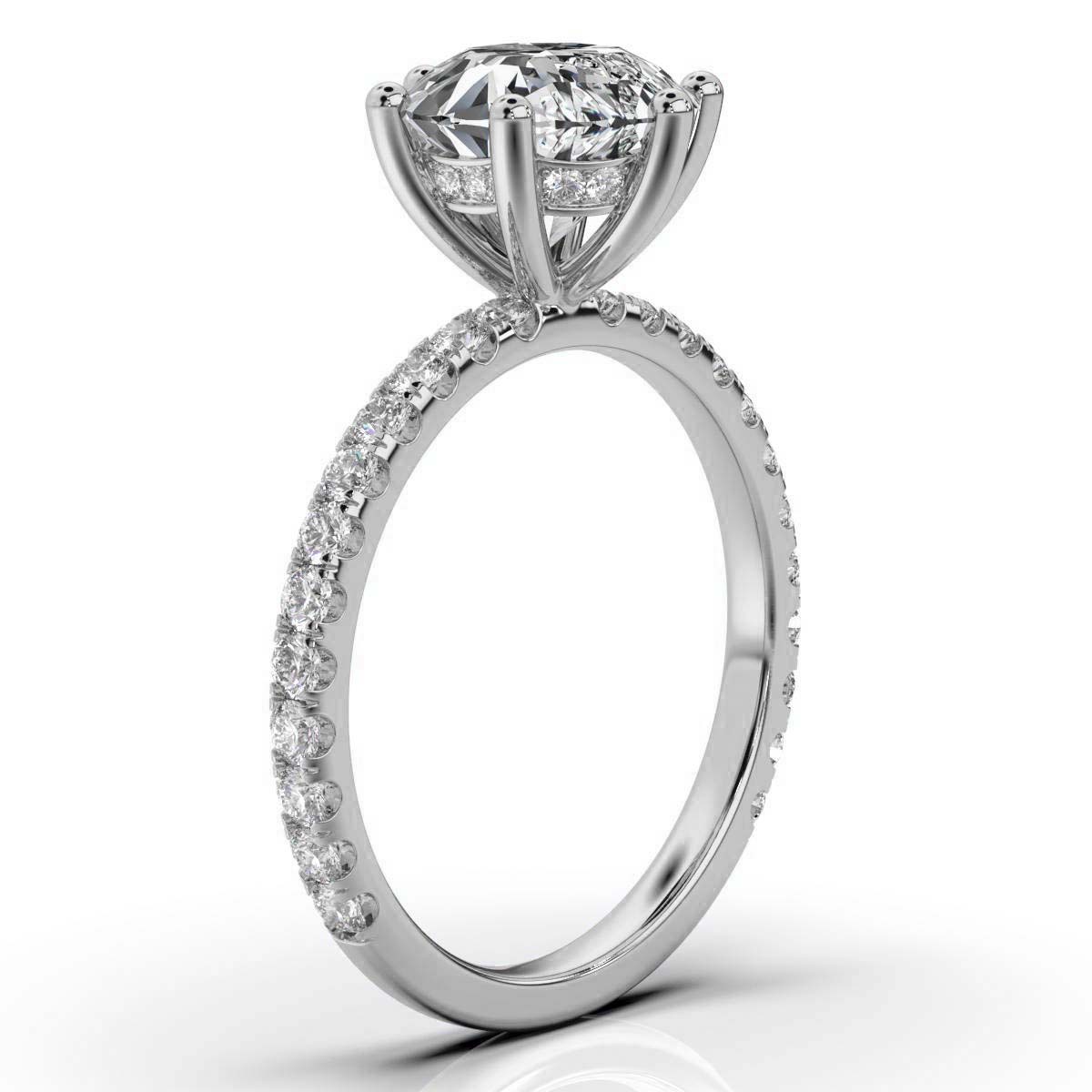 14K White Gold Elodie Hidden Accents Lab Grown Diamond Ring (1/3 ct. tw)