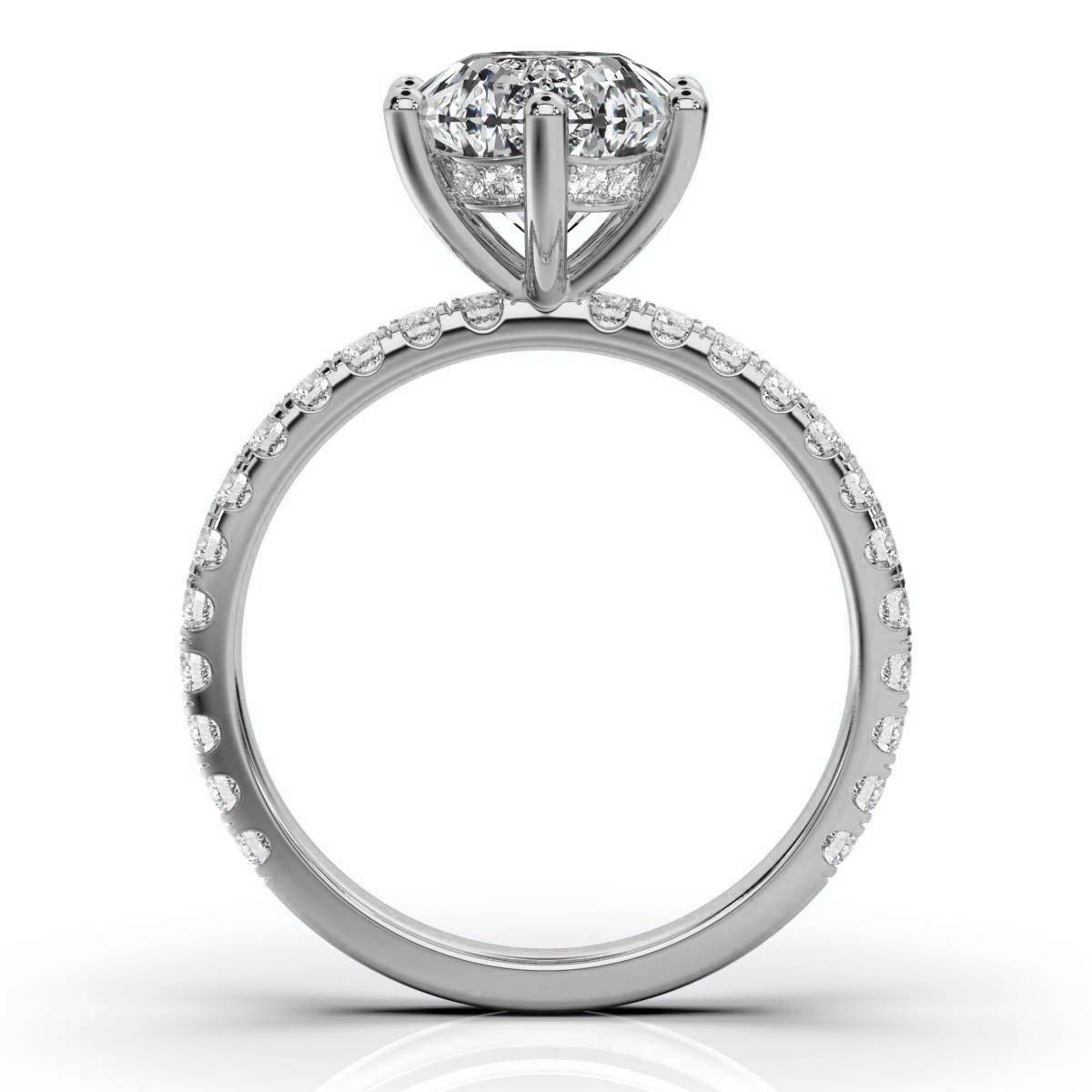 14K White Gold Elodie Hidden Accents Lab Grown Diamond Ring (1/3 ct. tw)