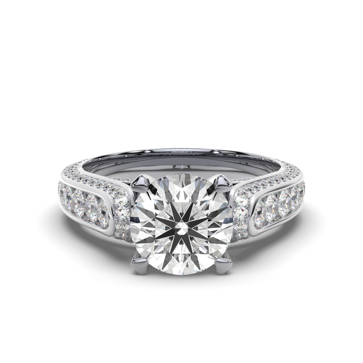 14K White Gold Daniela Channel Set Lab Grown Diamond Ring (1 2/5 ct. tw)
