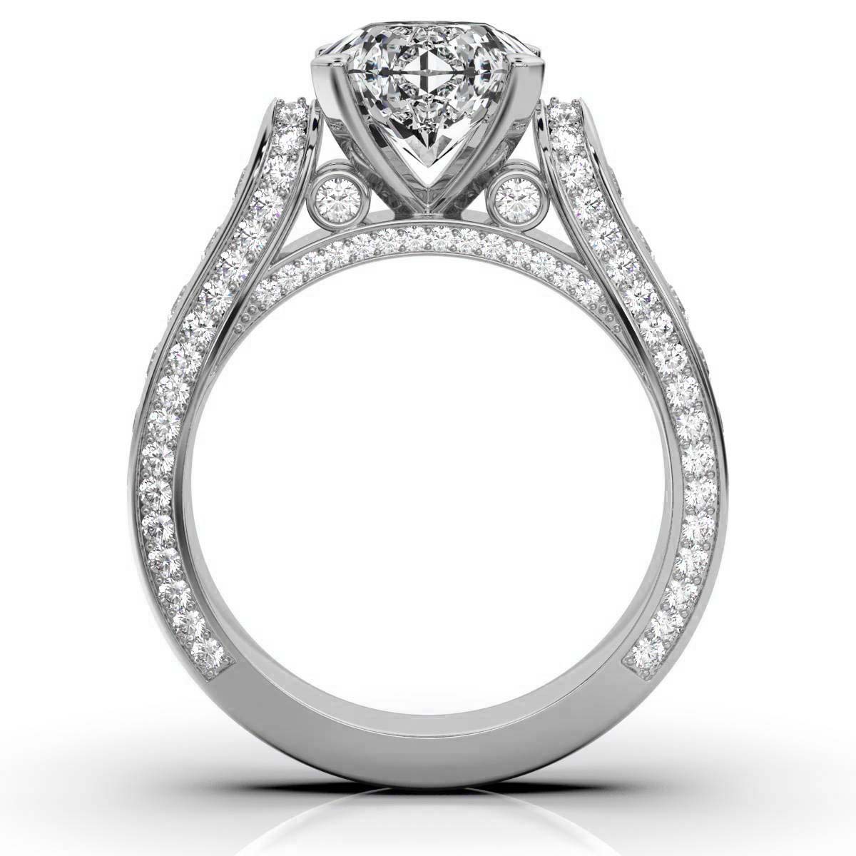 14K White Gold Daniela Channel Set Lab Grown Diamond Ring (1 2/5 ct. tw)