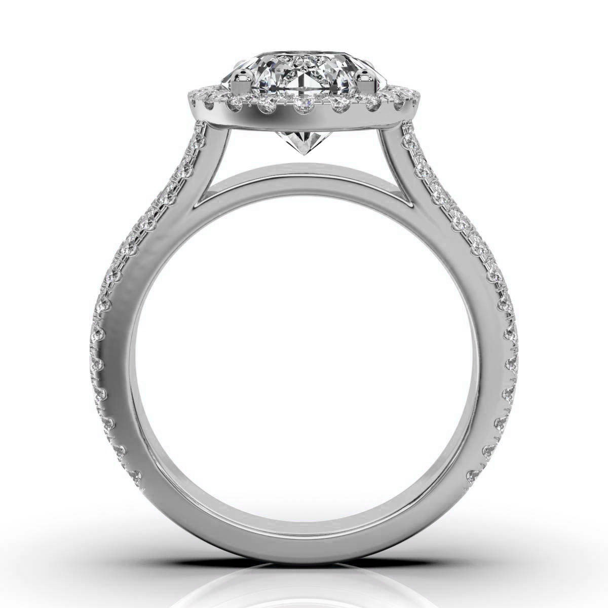 14K White Gold Scarlett Halo Lab Grown Diamond Engagement Ring (1 1/2 ct. tw)
