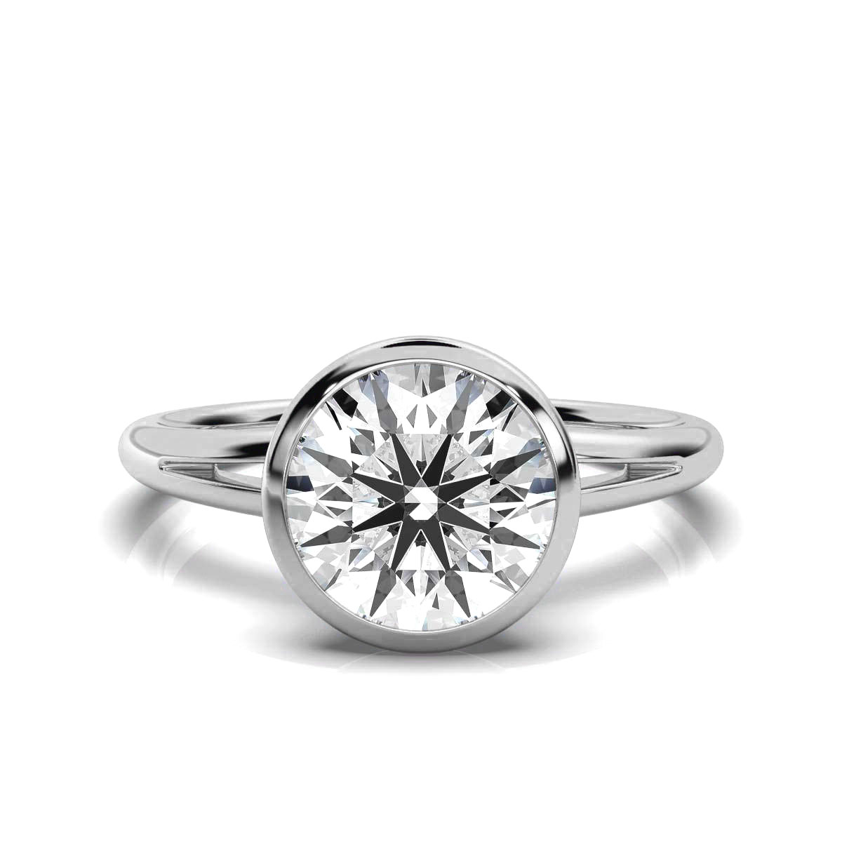 14K White Gold Lisette Solitaire Engagement Ring 