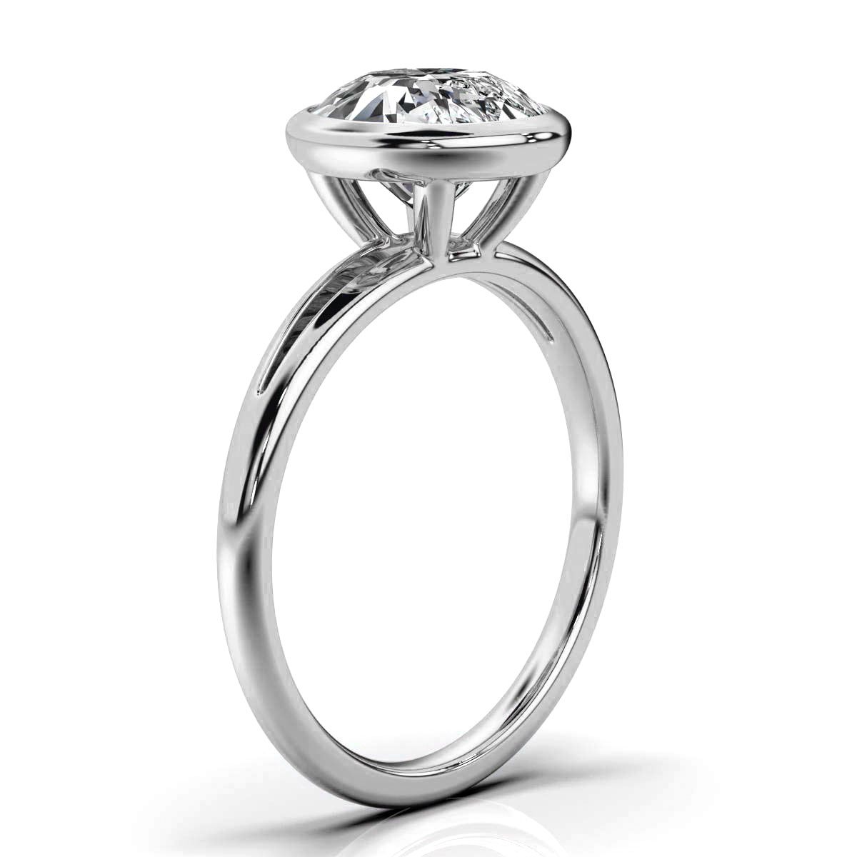 14K White Gold Lisette Solitaire Engagement Ring 