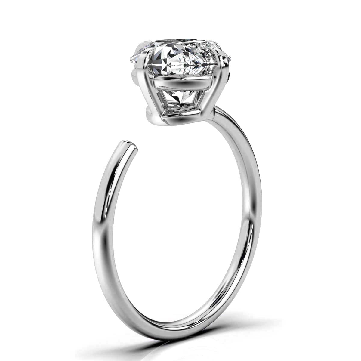 14K White Gold Luz Solitaire Engagement Ring 