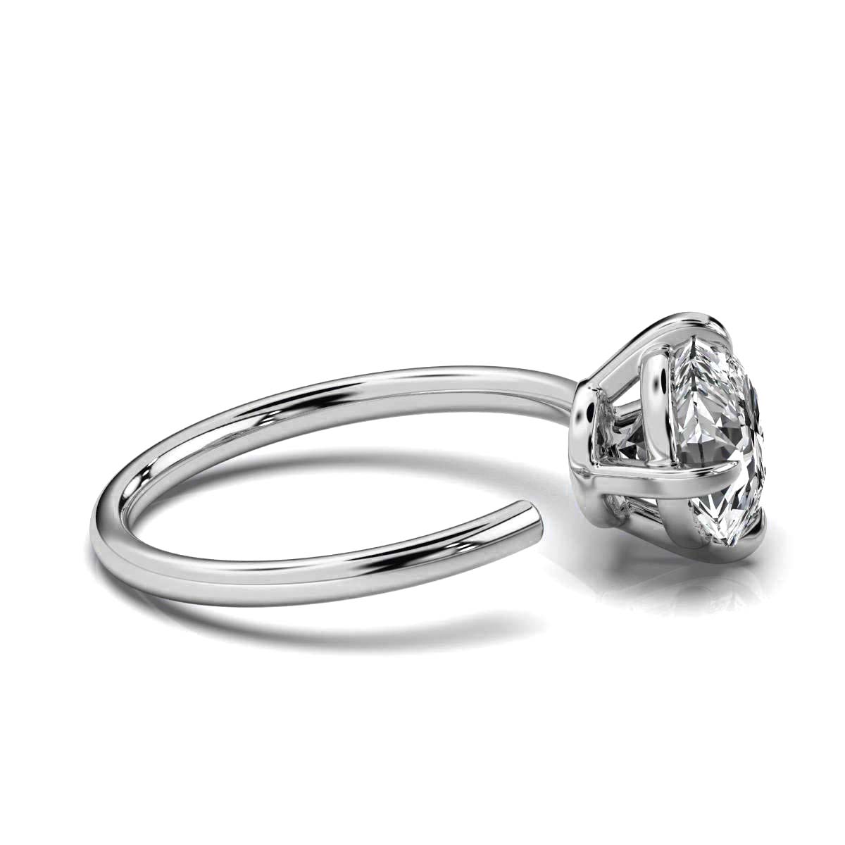 14K White Gold Luz Solitaire Engagement Ring 