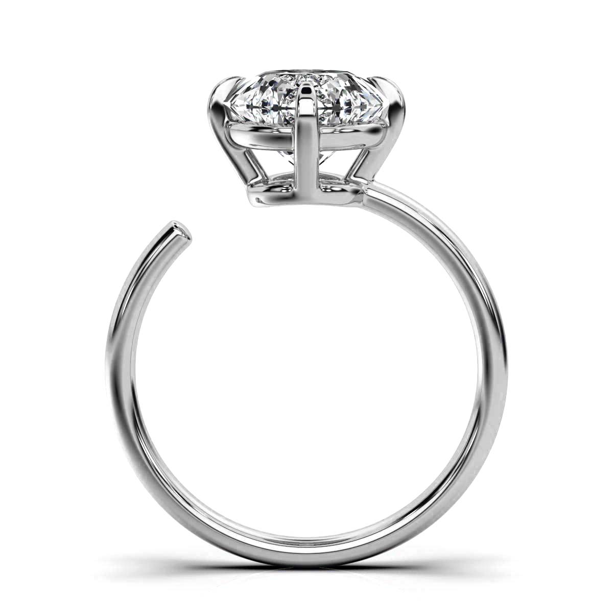 14K White Gold Luz Solitaire Engagement Ring 