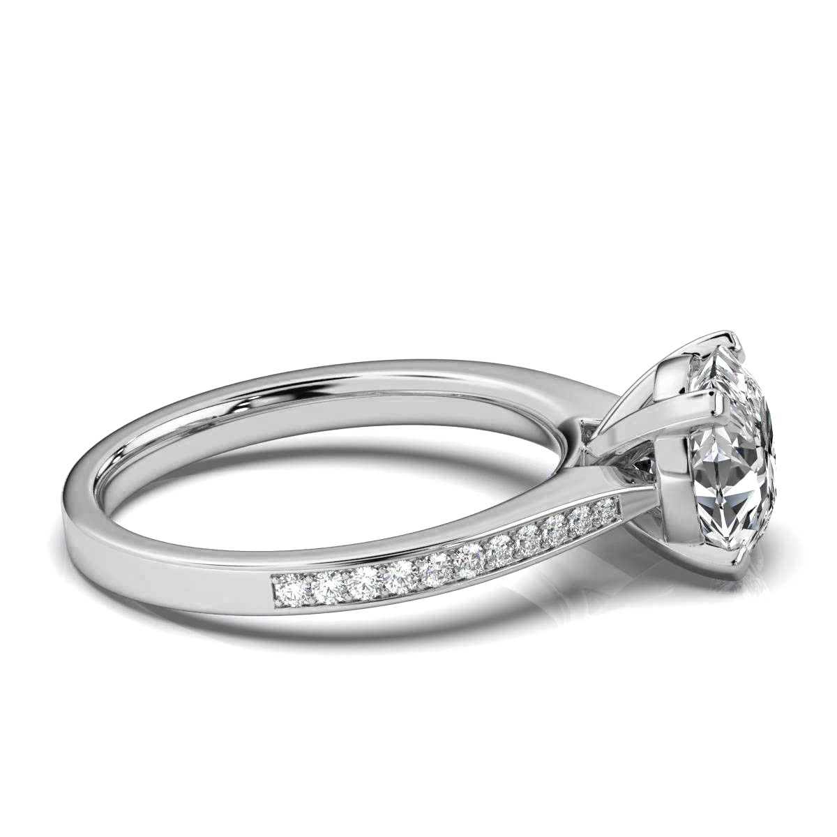 14K White Gold Gianna Channel Set Lab Grown Diamond Engagement Ring (1/5 ct. tw)