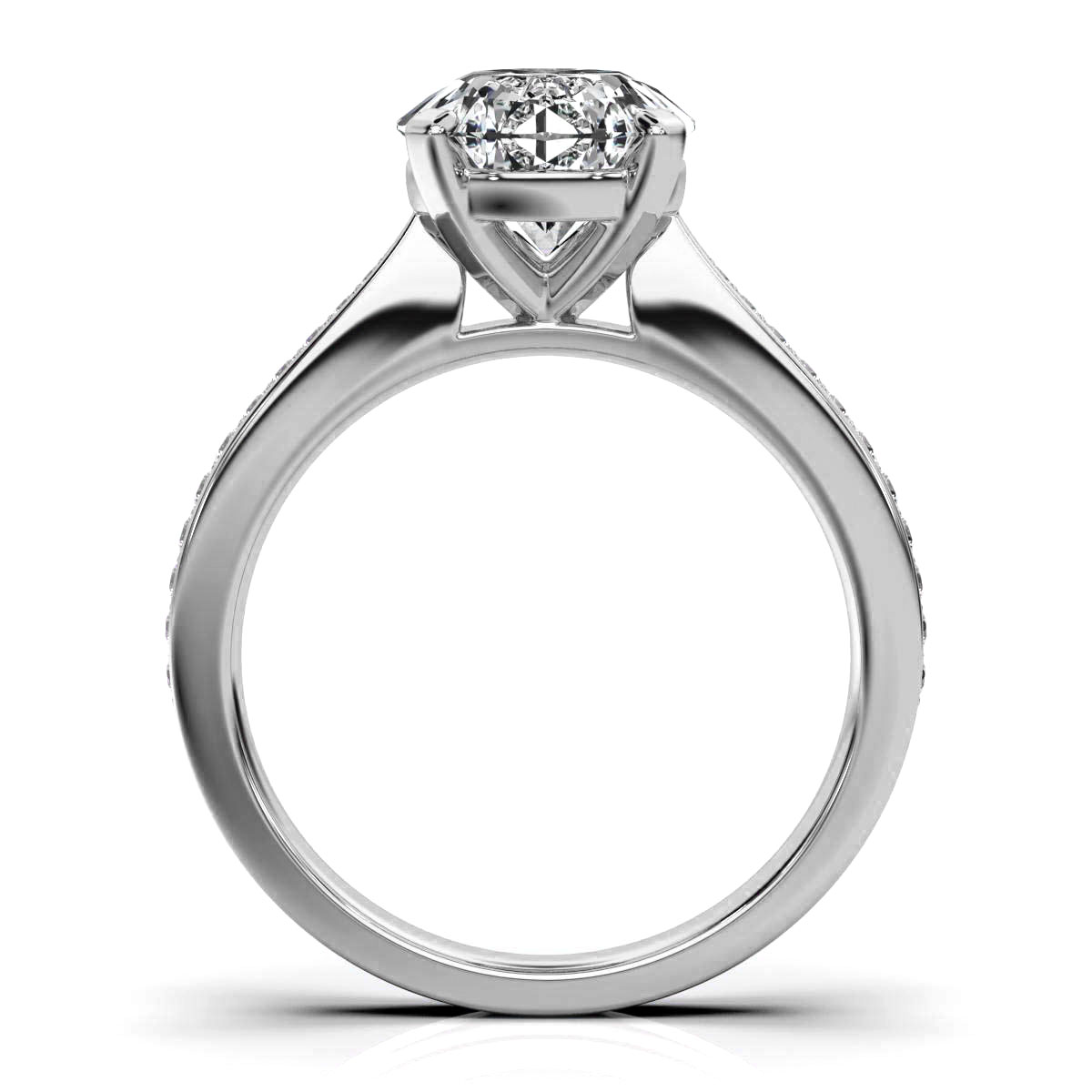 14K White Gold Gianna Channel Set Lab Grown Diamond Engagement Ring (1/5 ct. tw)