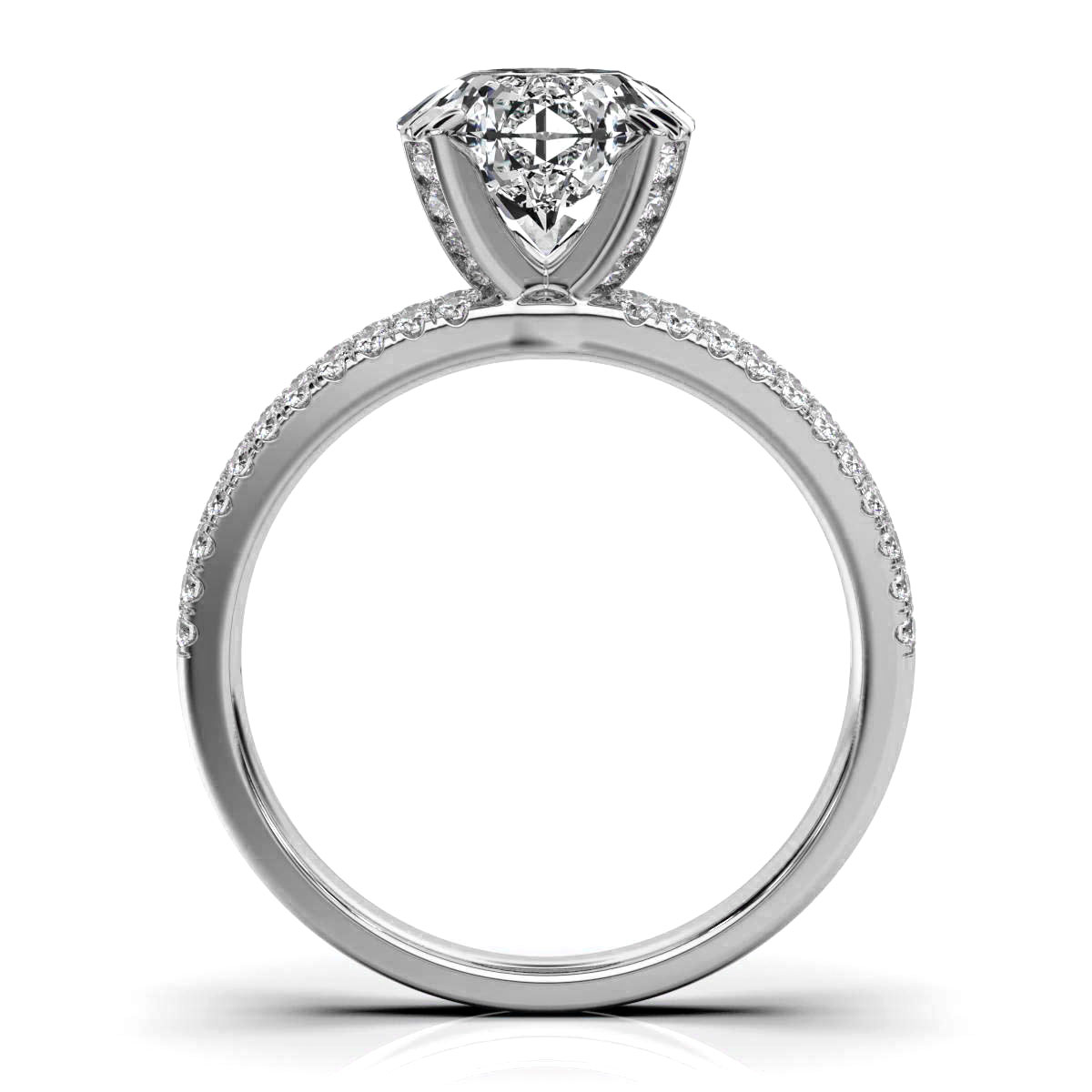 14K White Gold Deborah Split Shank Lab Grown Diamond Engagement Ring (1/2 ct. tw)