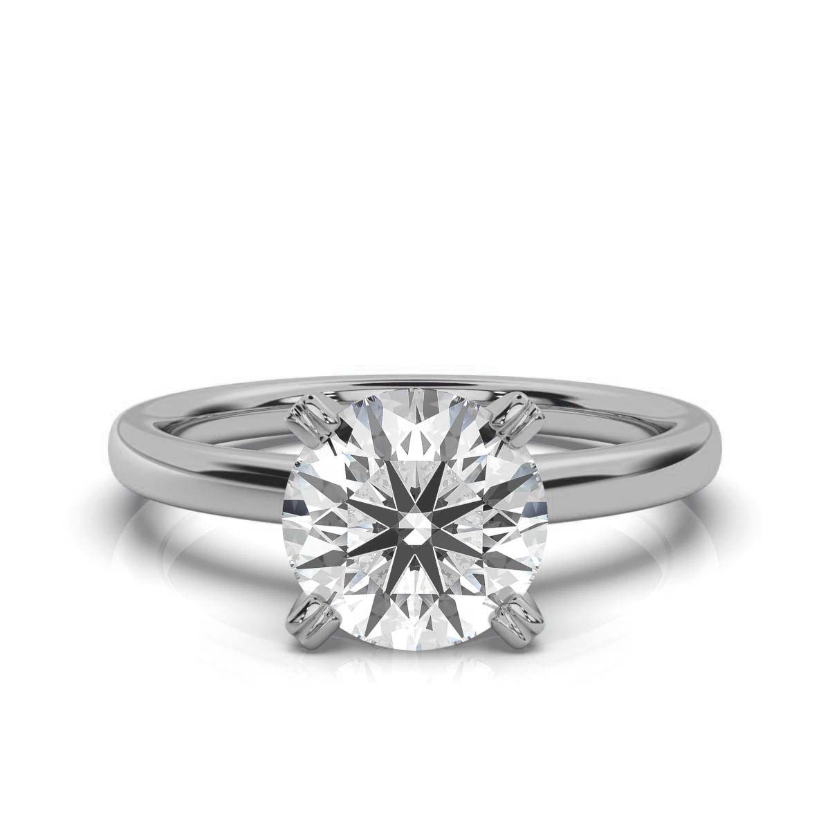 14K White Gold Emalyn Hidden Accents Lab Grown Diamond Ring (1/10 ct. tw)