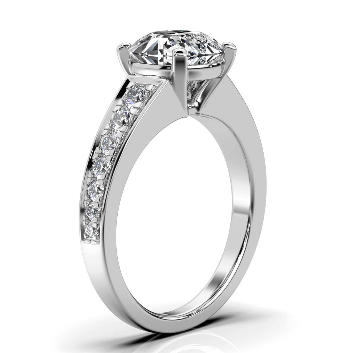 14K White Gold Bonnie Shared Prong Lab Grown Diamond Ring (1/2 ct. tw)