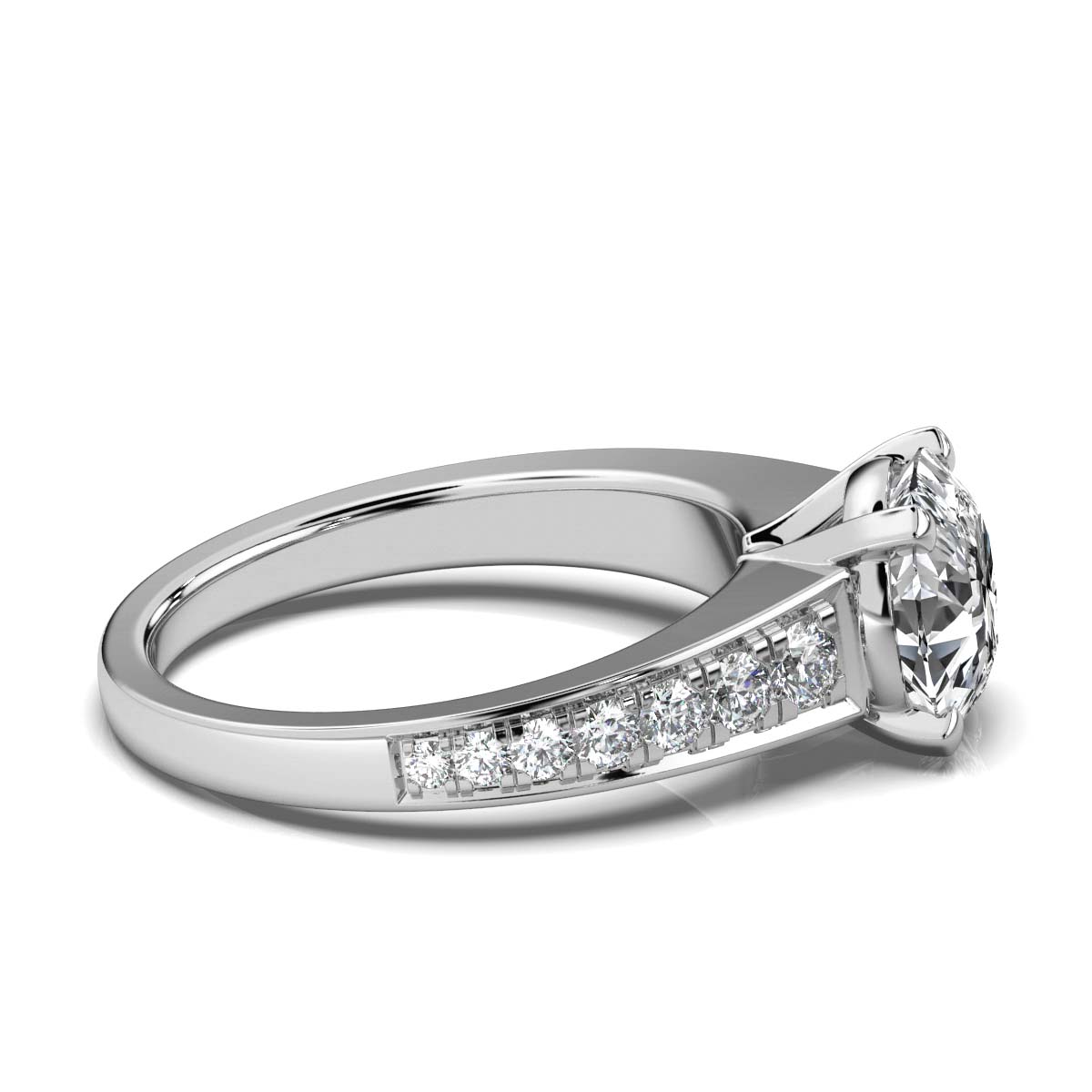 14K White Gold Bonnie Shared Prong Lab Grown Diamond Ring (1/2 ct. tw)