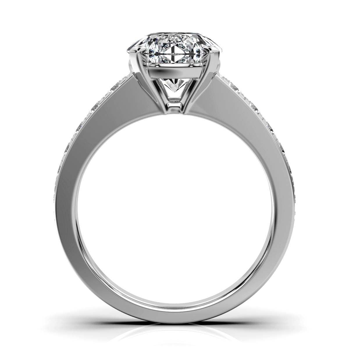 14K White Gold Bonnie Shared Prong Lab Grown Diamond Ring (1/2 ct. tw)