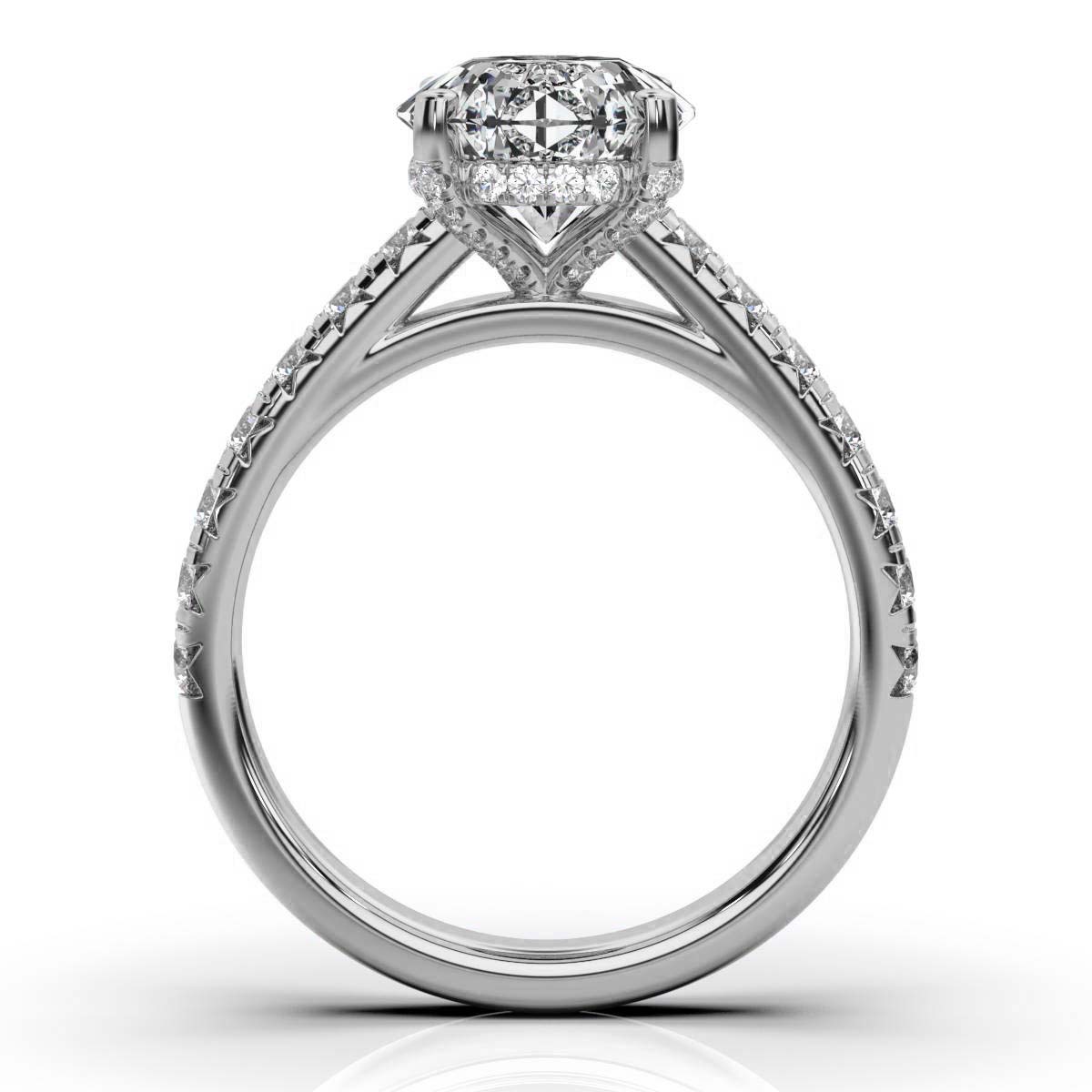 14K White Gold Matilda Hidden Accents Lab Grown Diamond Ring (2/3 ct. tw)