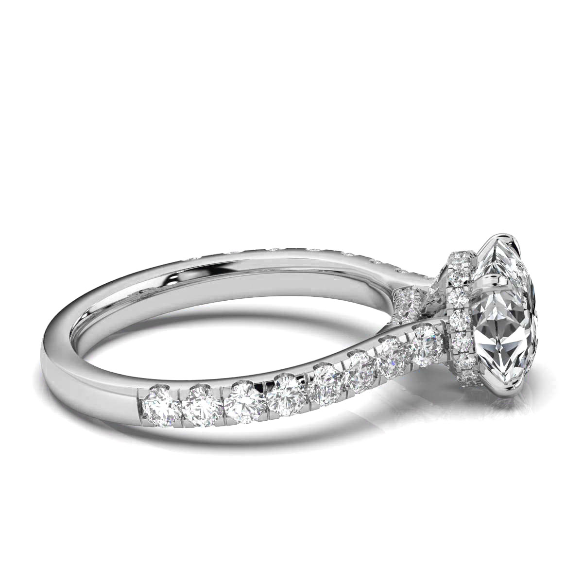 14K White Gold Nicole Hidden Accents Lab Grown Diamond Engagement Ring (4/5 ct. tw)