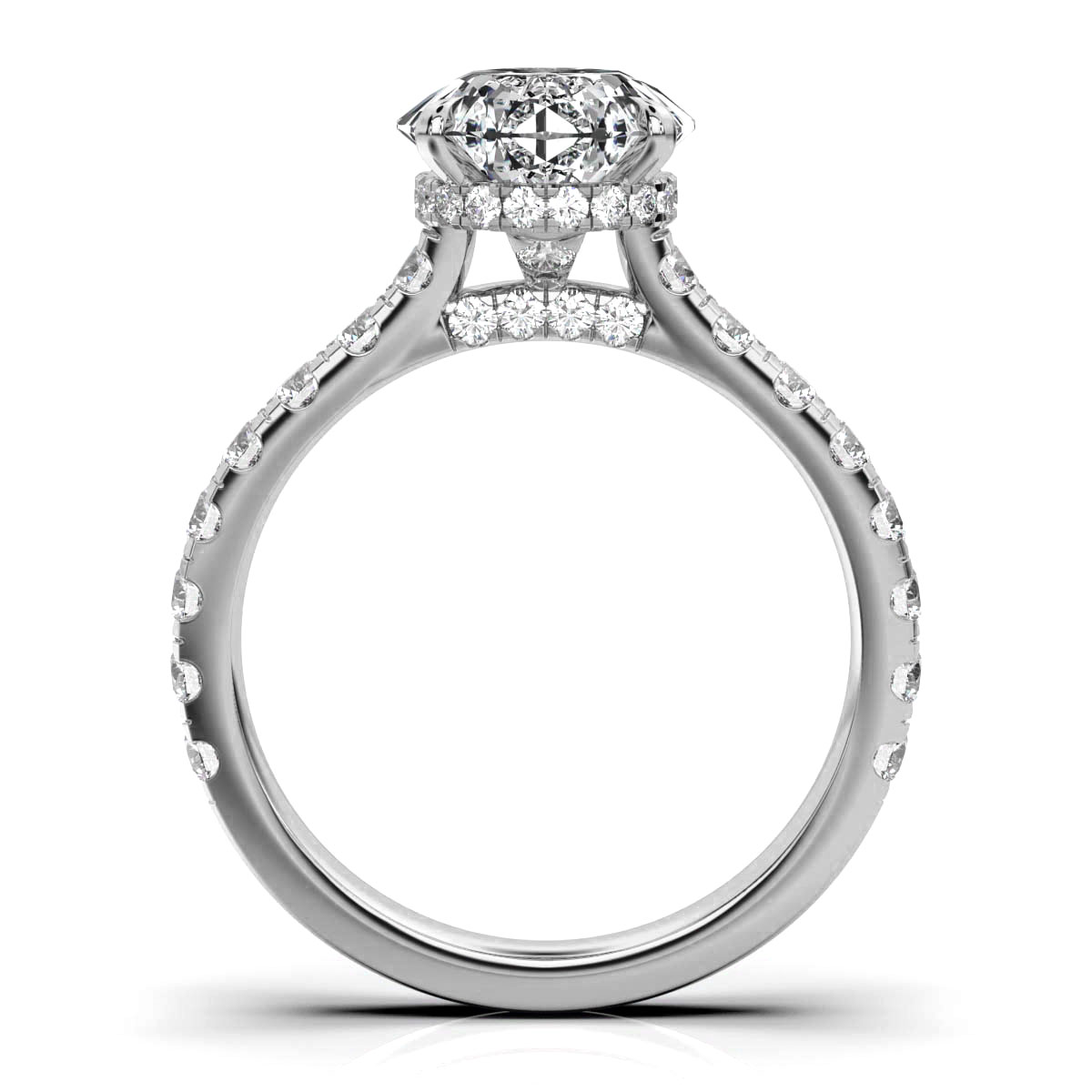 14K White Gold Nicole Hidden Accents Lab Grown Diamond Engagement Ring (4/5 ct. tw)