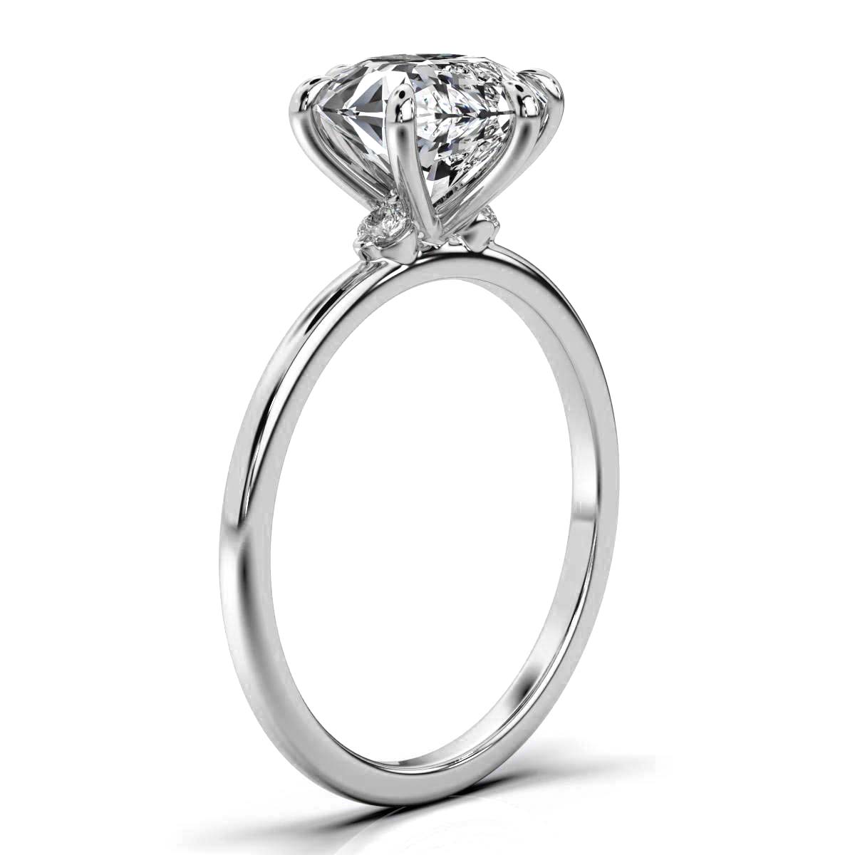 14K White Gold Lux Hidden Accents Lab Grown Diamond Ring (1/20 ct. tw)