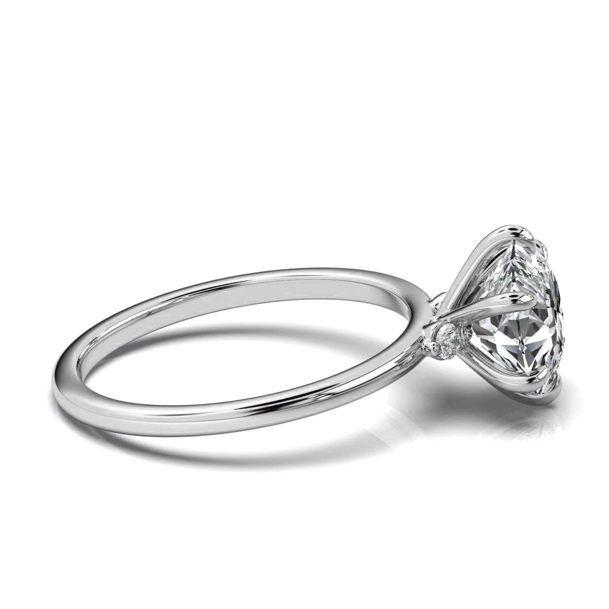 14K White Gold Lux Hidden Accents Lab Grown Diamond Ring (1/20 ct. tw)