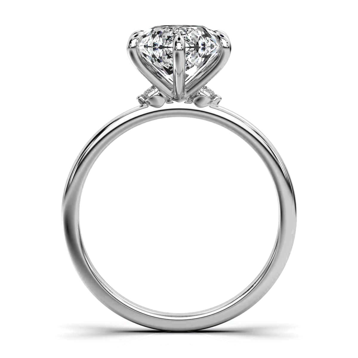 14K White Gold Lux Hidden Accents Lab Grown Diamond Ring (1/20 ct. tw)