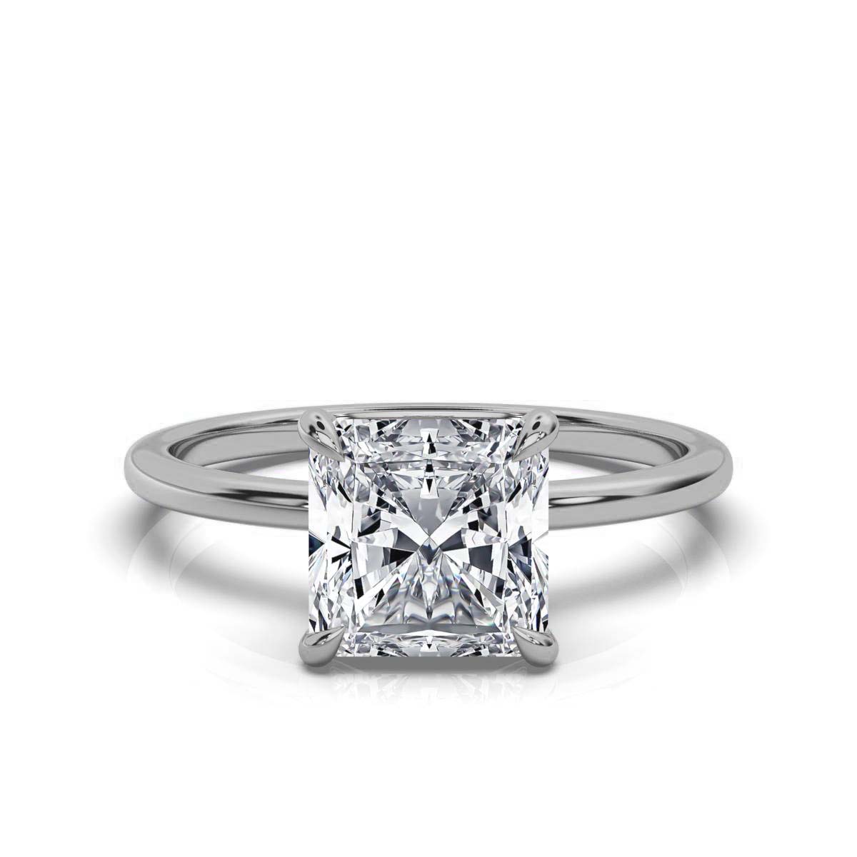 14K White Gold Lux Hidden Accents Lab Grown Diamond Ring (1/20 ct. tw)