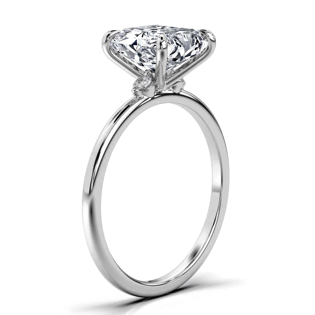 14K White Gold Lux Hidden Accents Lab Grown Diamond Ring (1/20 ct. tw)
