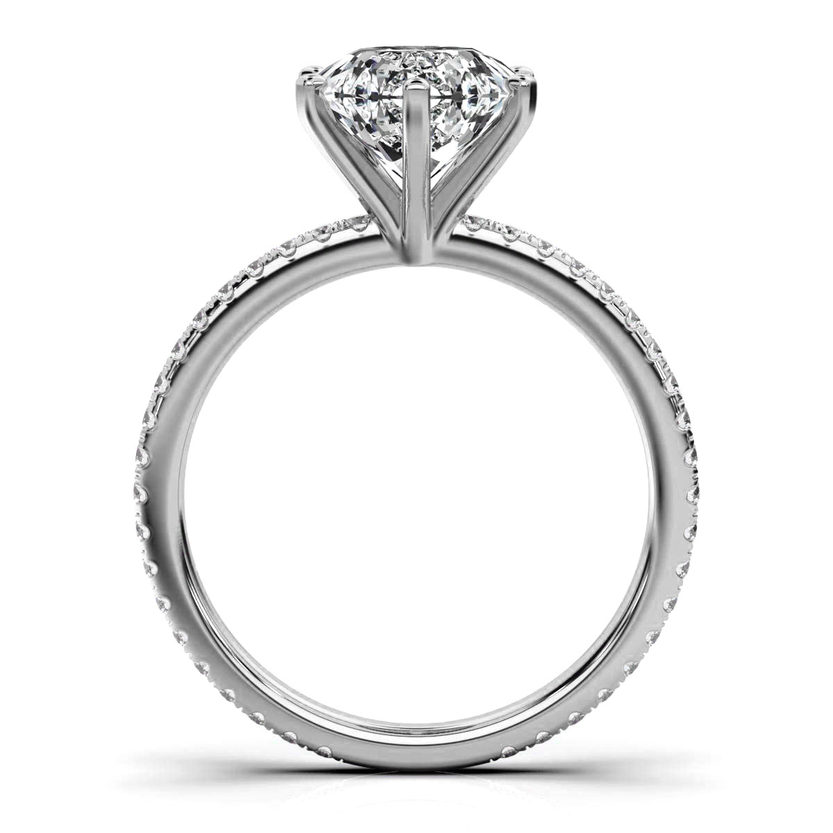 14K White Gold Viviana Accents Lab Grown Diamond Engagement Ring (2/5 ct. tw)