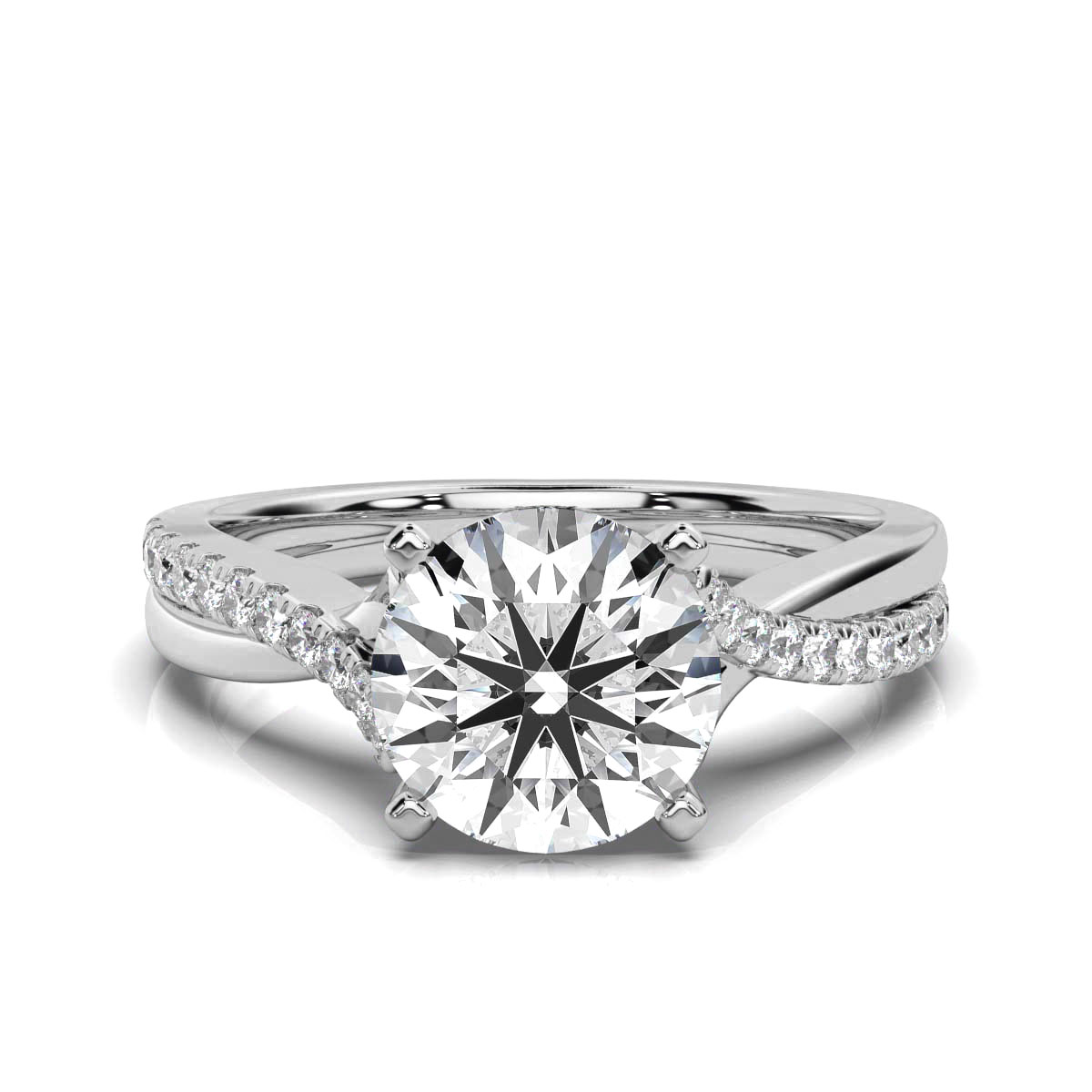 14K White Gold Anani Accents Lab Grown Diamond Ring (1/4 ct. tw)