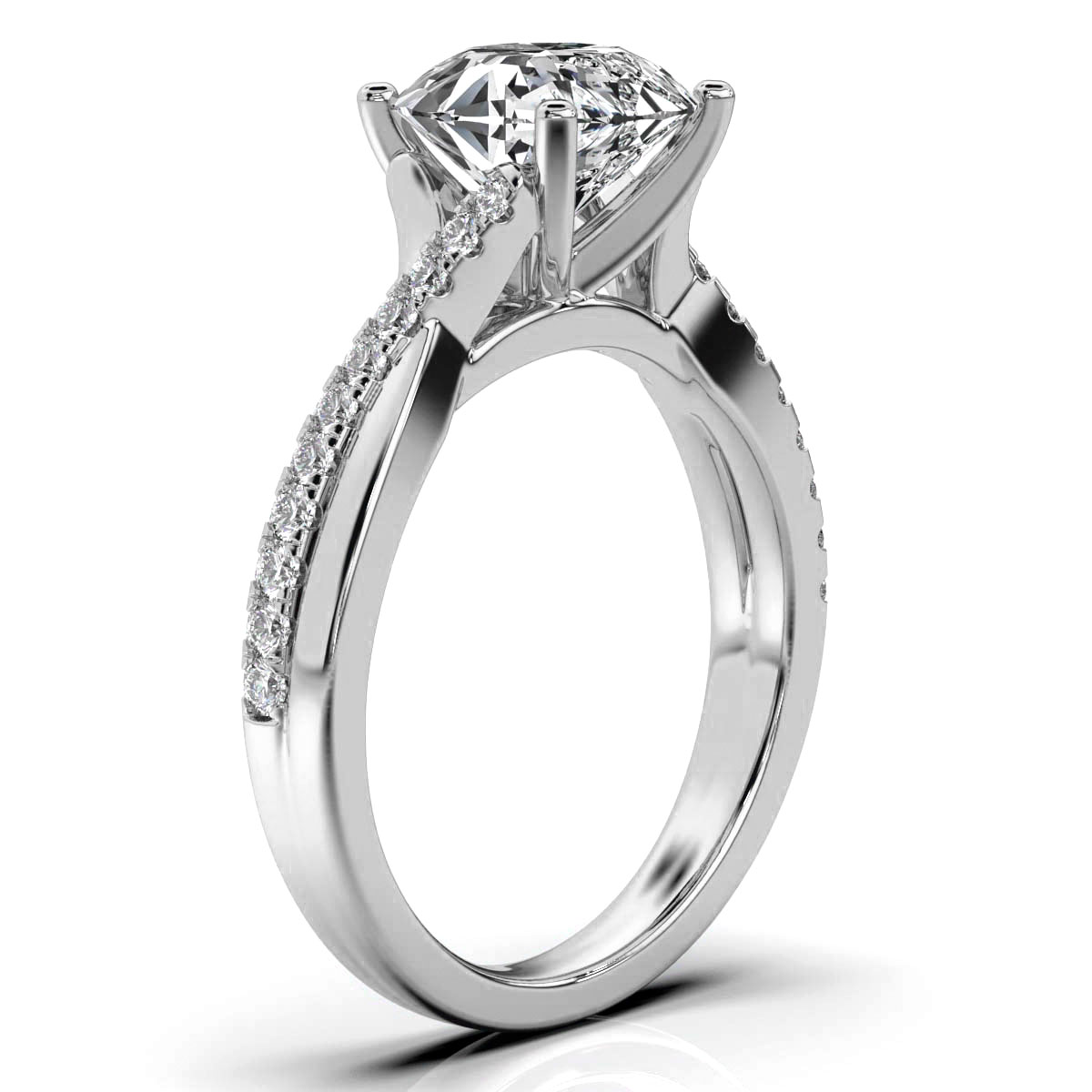 14K White Gold Anani Accents Lab Grown Diamond Ring (1/4 ct. tw)