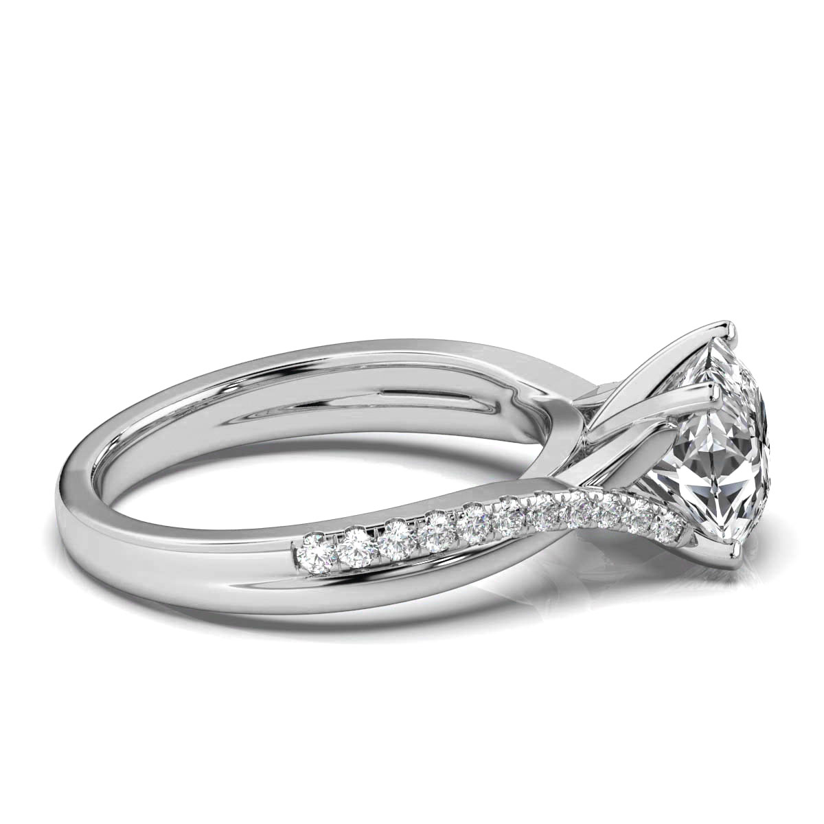 14K White Gold Anani Accents Lab Grown Diamond Ring (1/4 ct. tw)
