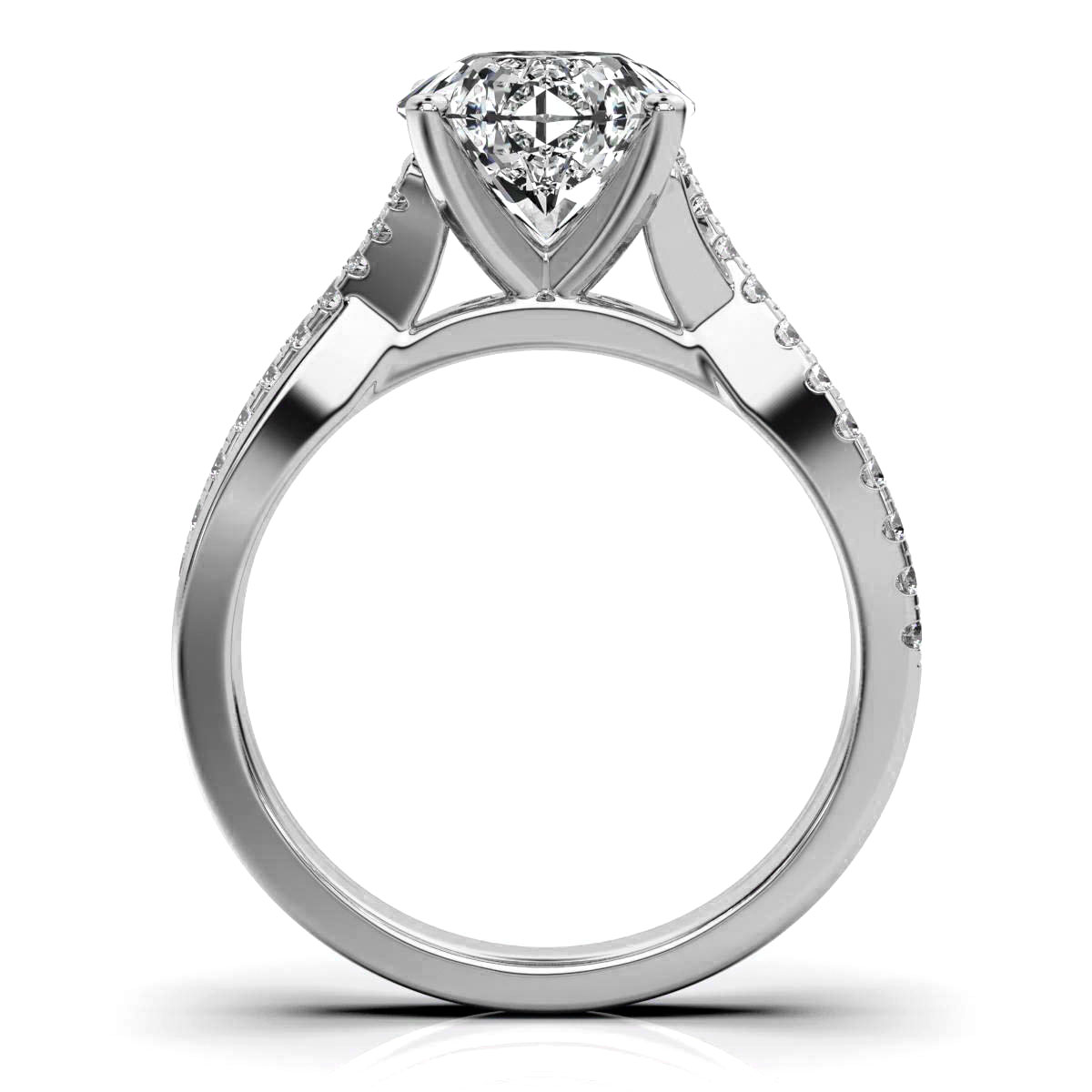 14K White Gold Anani Accents Lab Grown Diamond Ring (1/4 ct. tw)