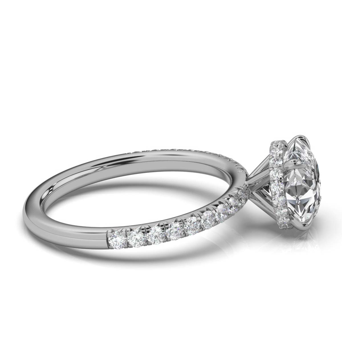 14K White Gold Brianna Hidden Accents Lab Grown Diamond Engagement Ring (1/2 ct. tw)