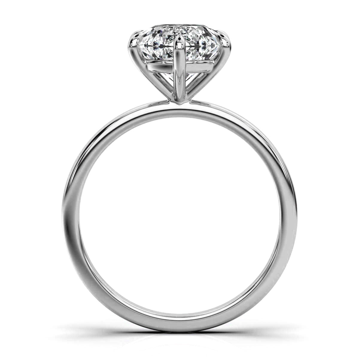 14K White Gold Nicoline Solitaire Engagement Ring 