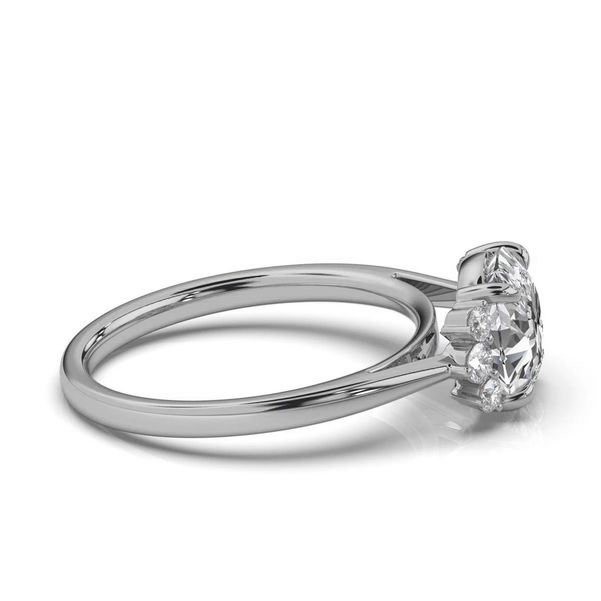 14K White Gold Aisha Accents Lab Grown Diamond Ring (1/6 ct. tw)