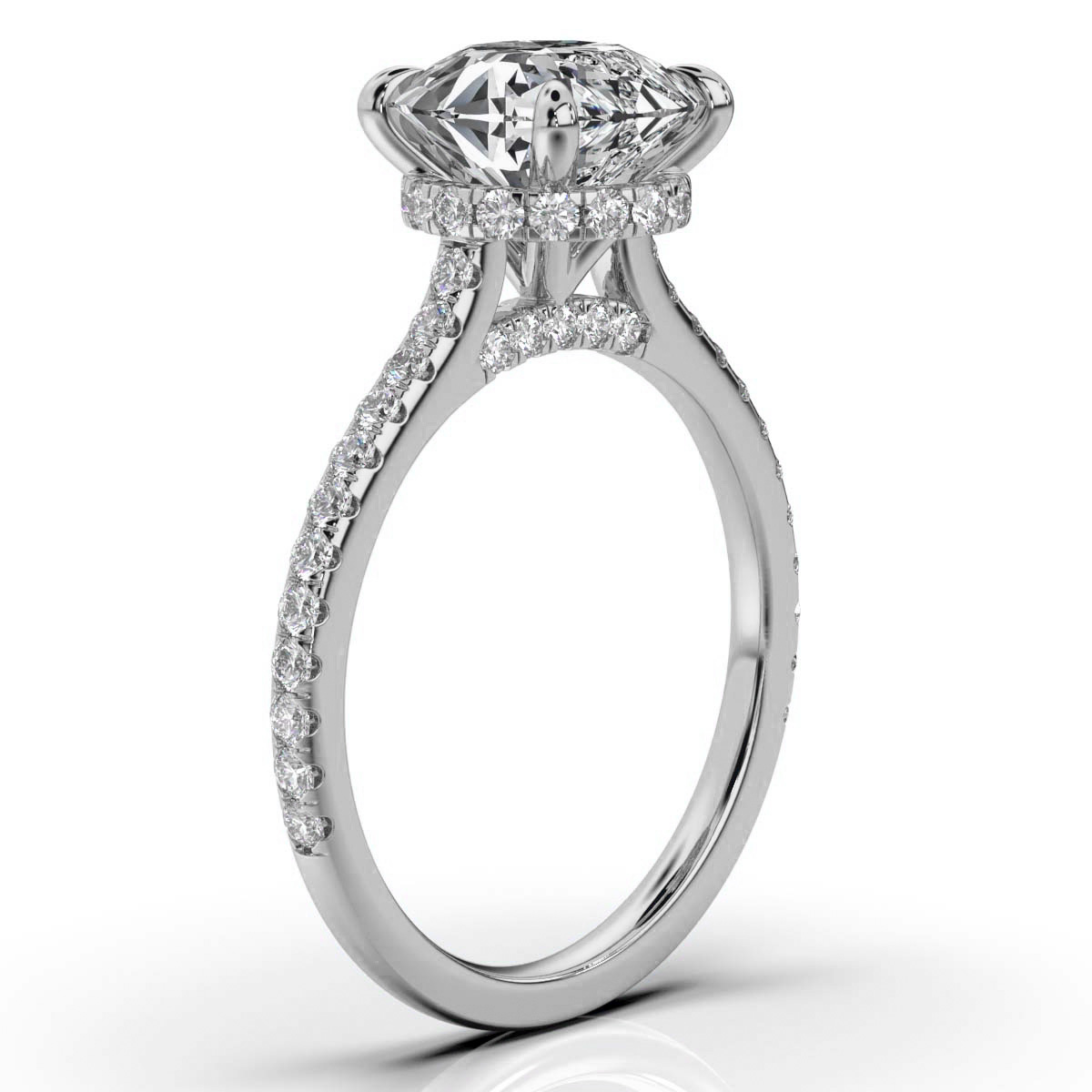 14K White Gold Rumi Hidden Accents Lab Grown Diamond Ring (2/3 ct. tw)