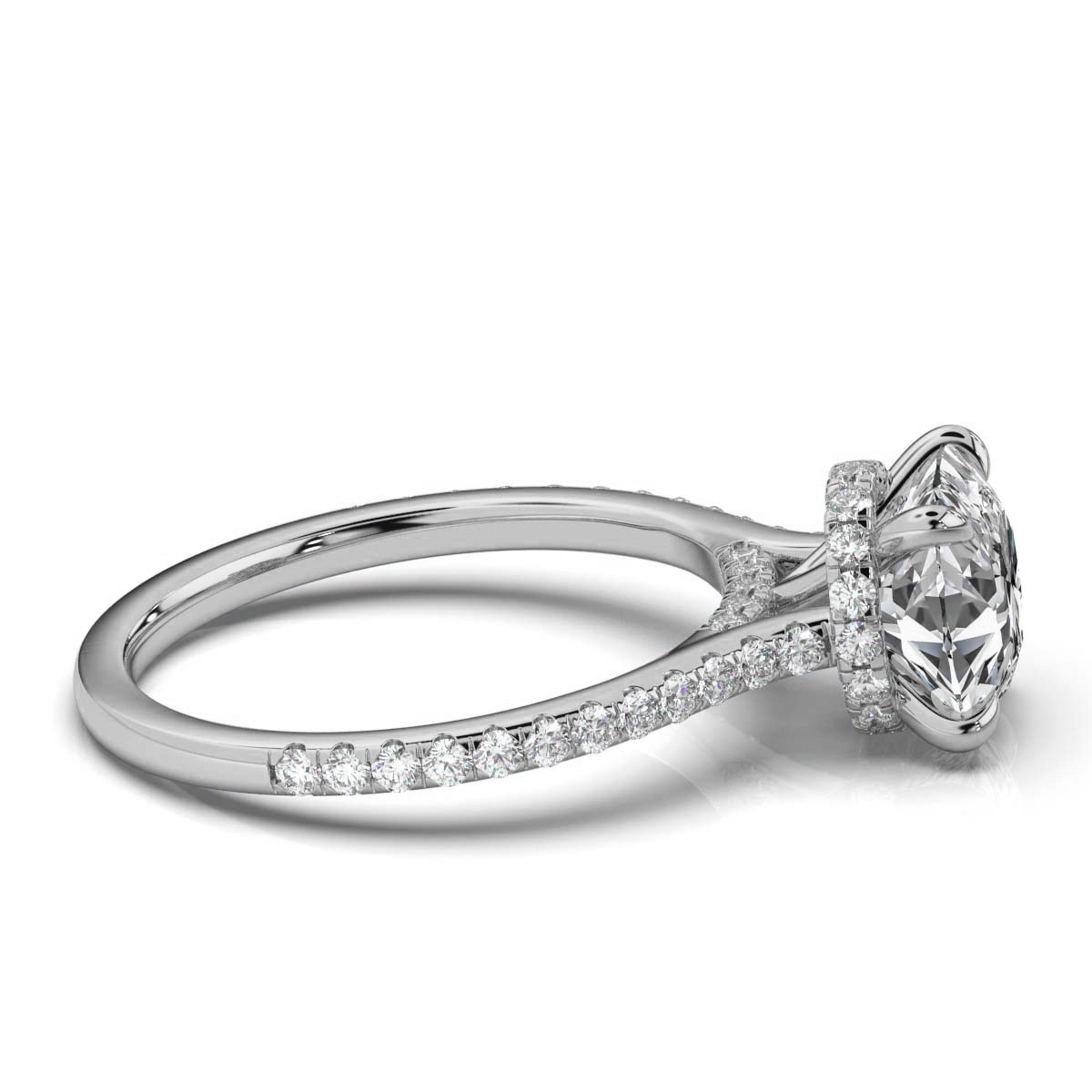 14K White Gold Rumi Hidden Accents Lab Grown Diamond Ring (2/3 ct. tw)