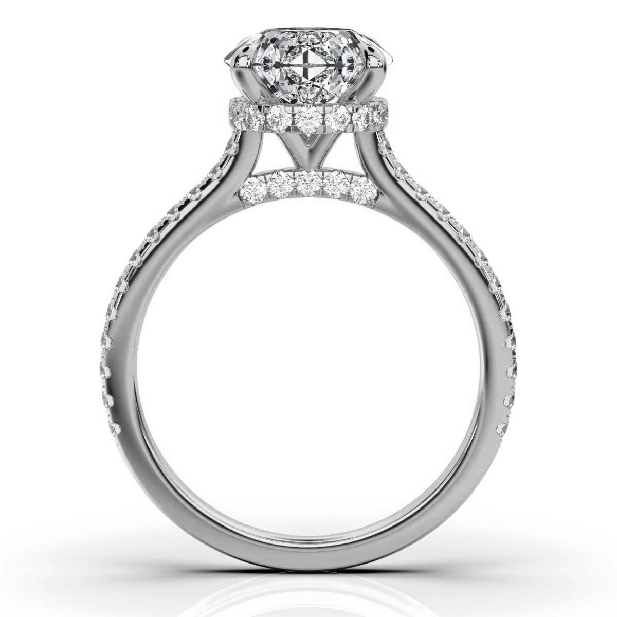 14K White Gold Rumi Hidden Accents Lab Grown Diamond Ring (2/3 ct. tw)