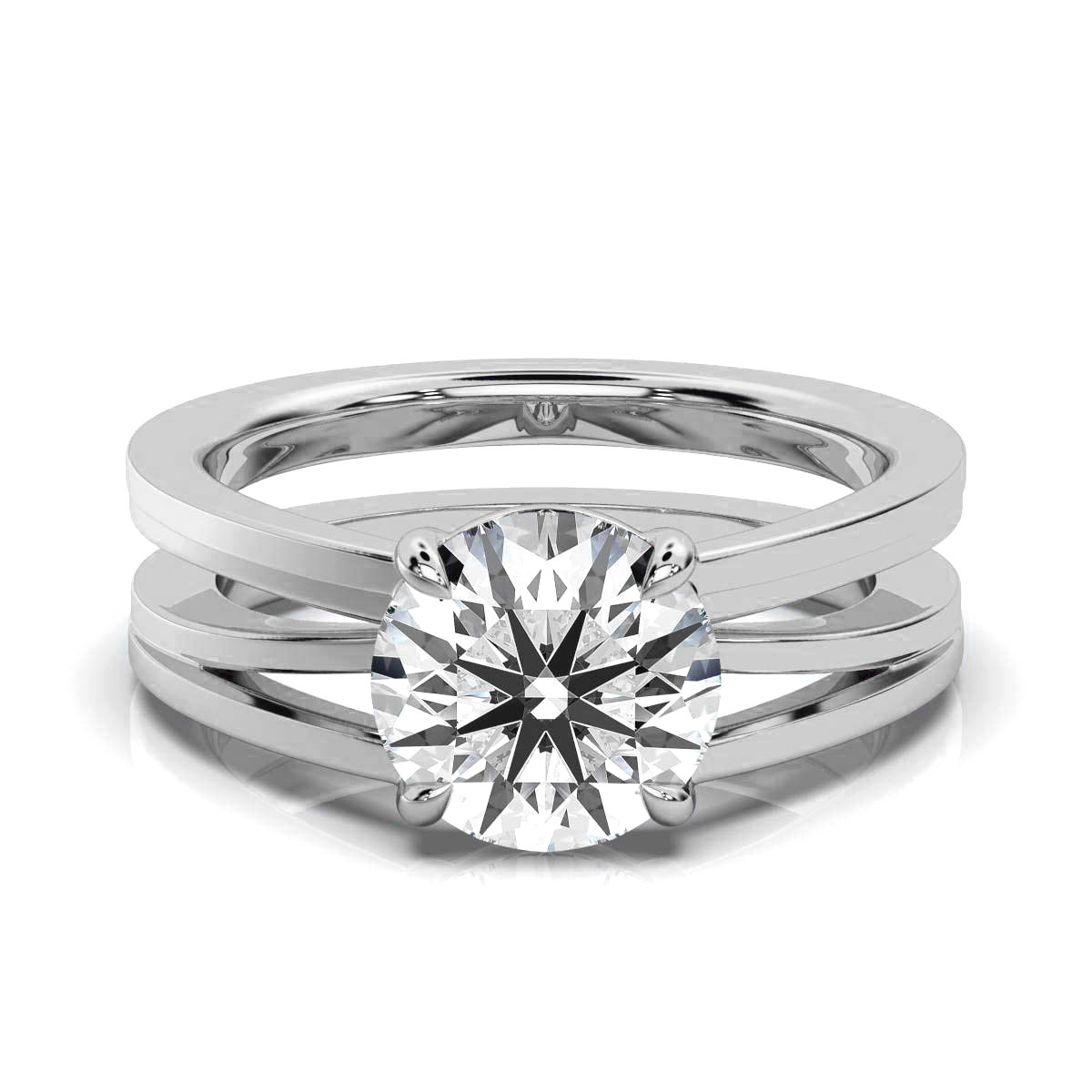 14K White Gold Bryony Solitaire Engagement Ring 