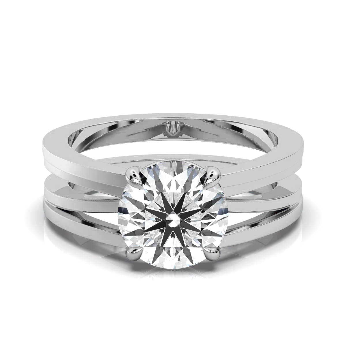 14K White Gold Blythe Solitaire Engagement Ring 