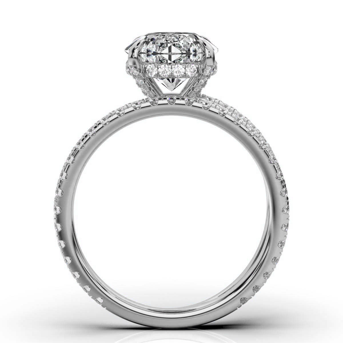 14K White Gold Cybele Split Shank Lab Grown Diamond Ring (3/4 ct. tw)