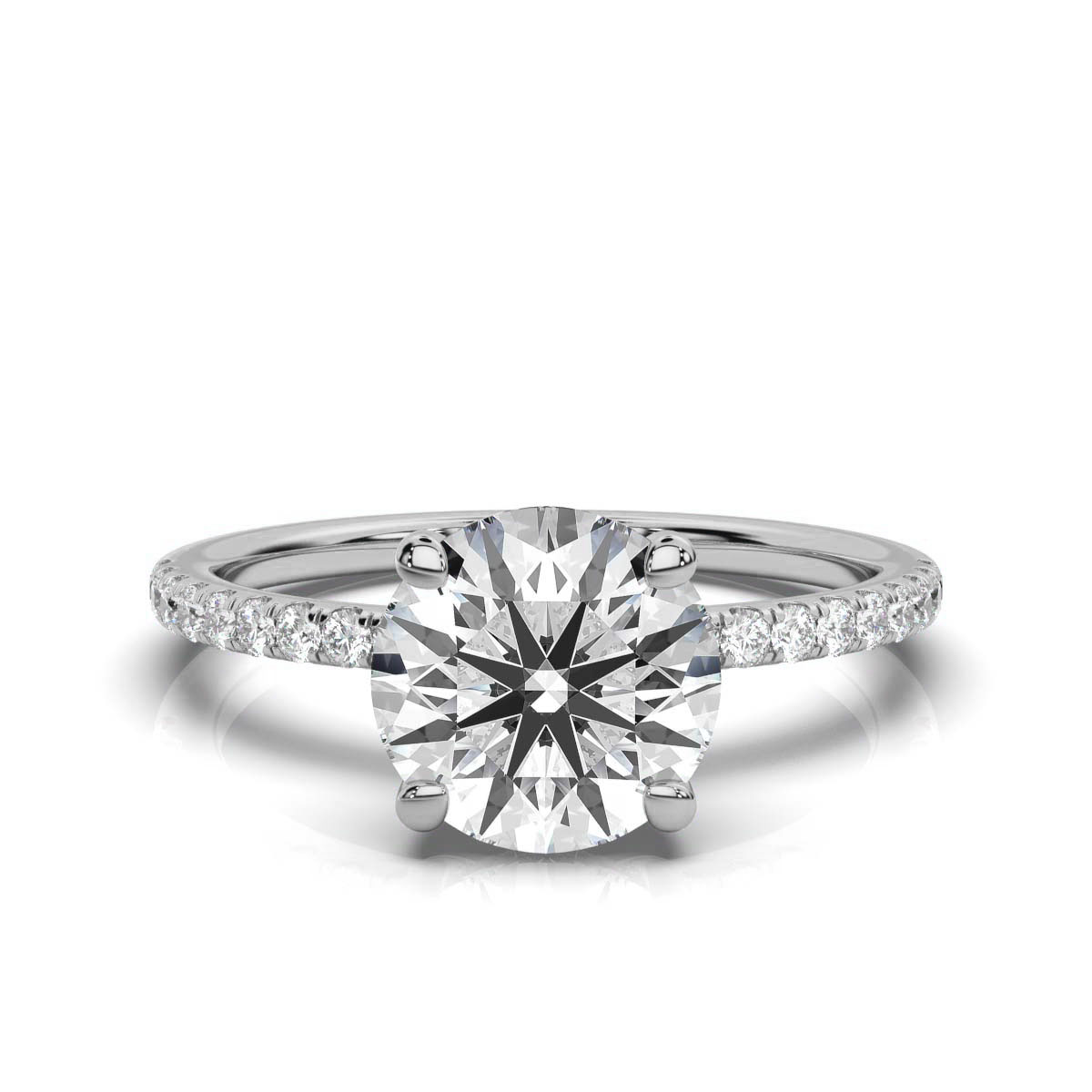 14K White Gold Davina Hidden Accents Lab Grown Diamond Ring (1/3 ct. tw)